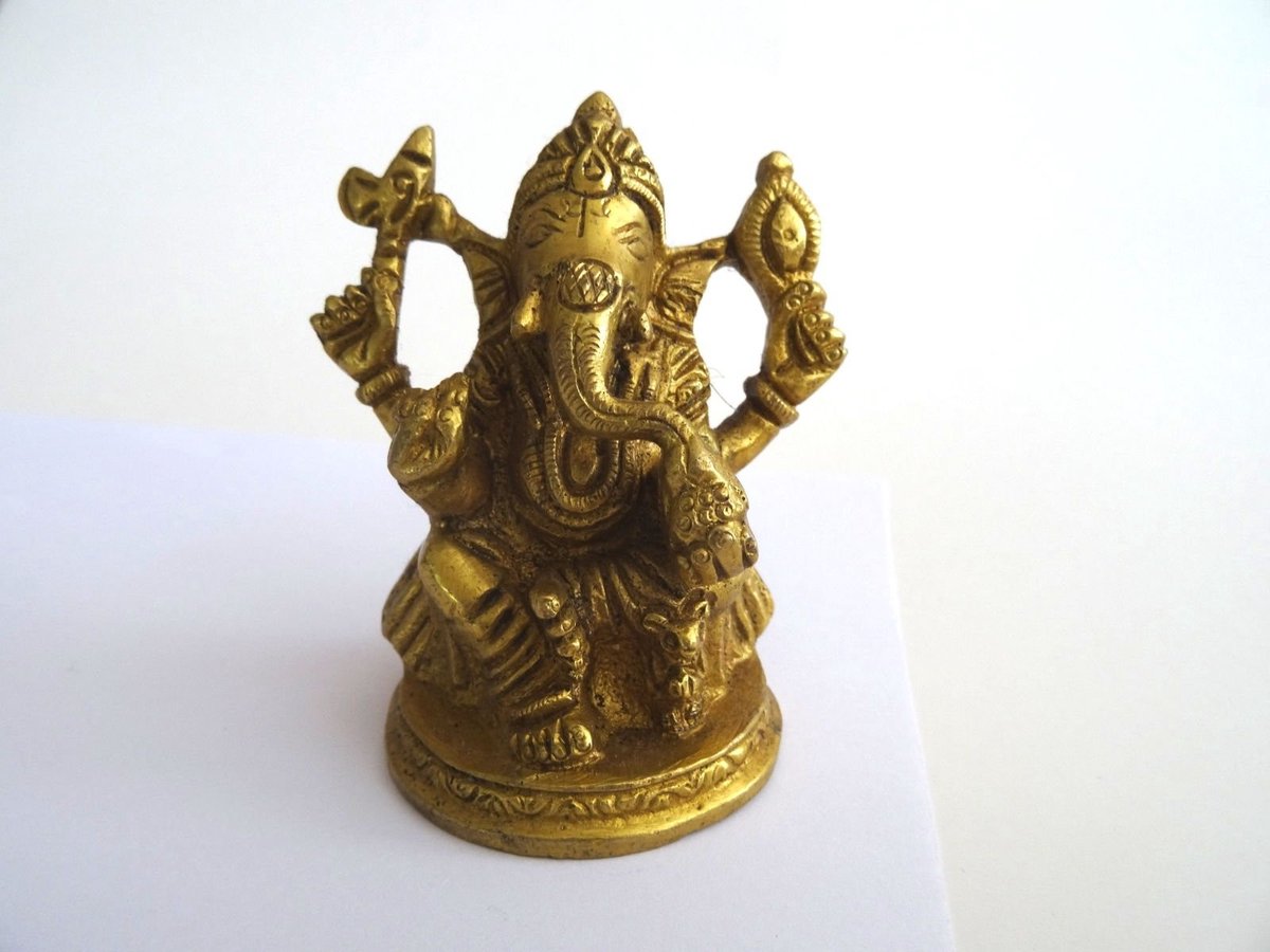 Ganesha Statuette - Messing - 8 cm