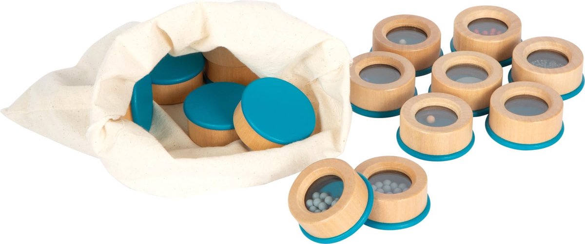 Geluidsherkenning Spel voor Kinderen - 16 Houten Dozen