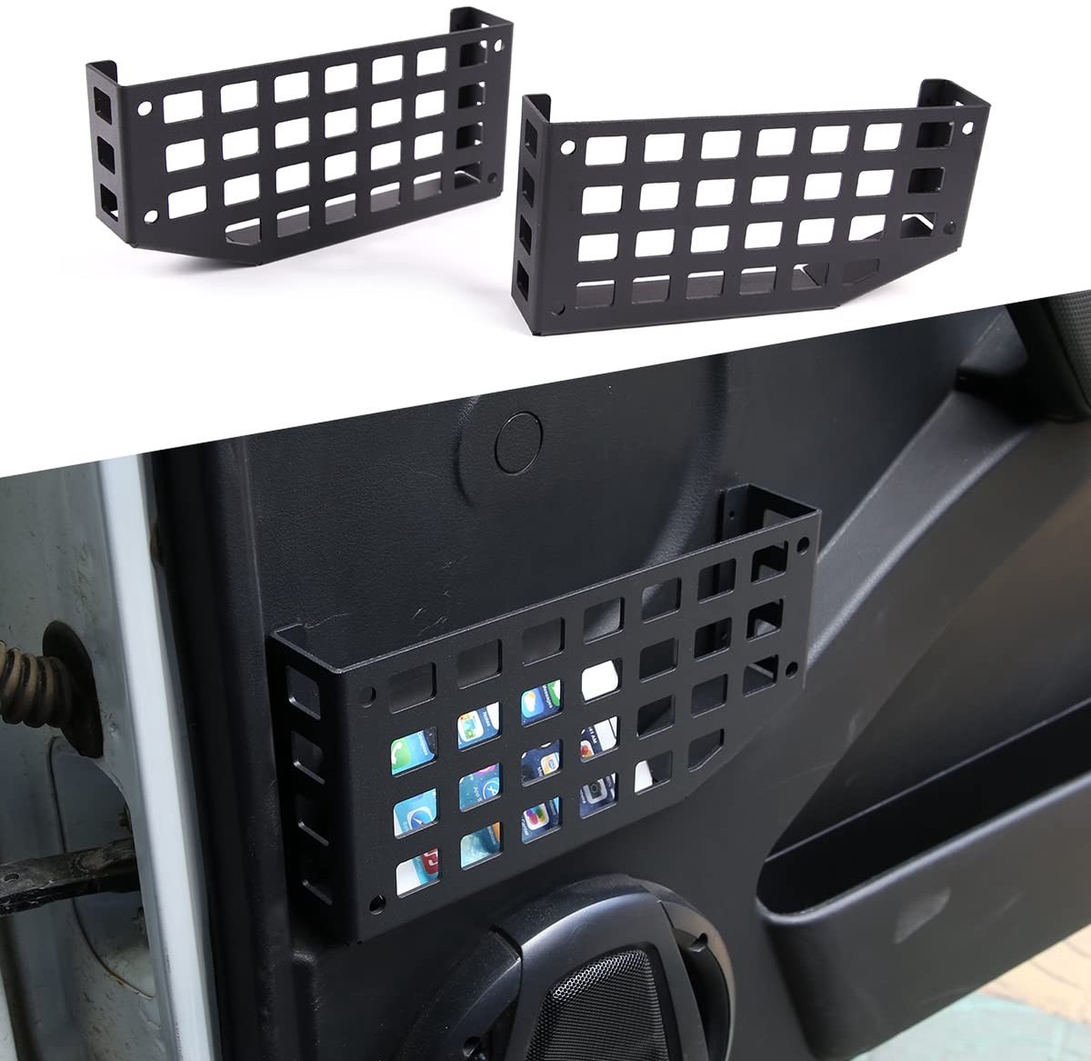 Aluminium Binnendeur Organizer - Zwart - Voor Accessoires