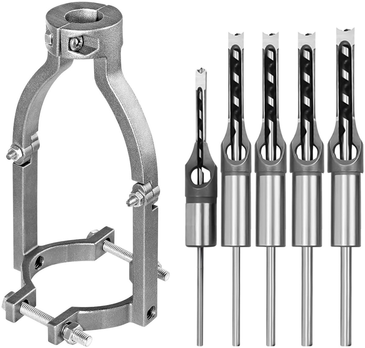 Set van 5 Vierkante Boorhulzen - Diverse Maten van 0.8 tot 1.2 cm