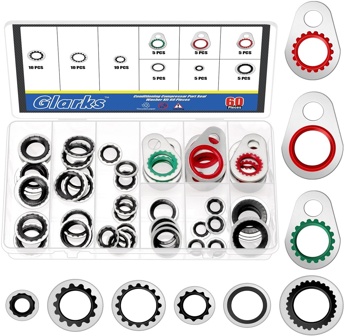 Airconditioning compressor afdichtring set - 60 stuks