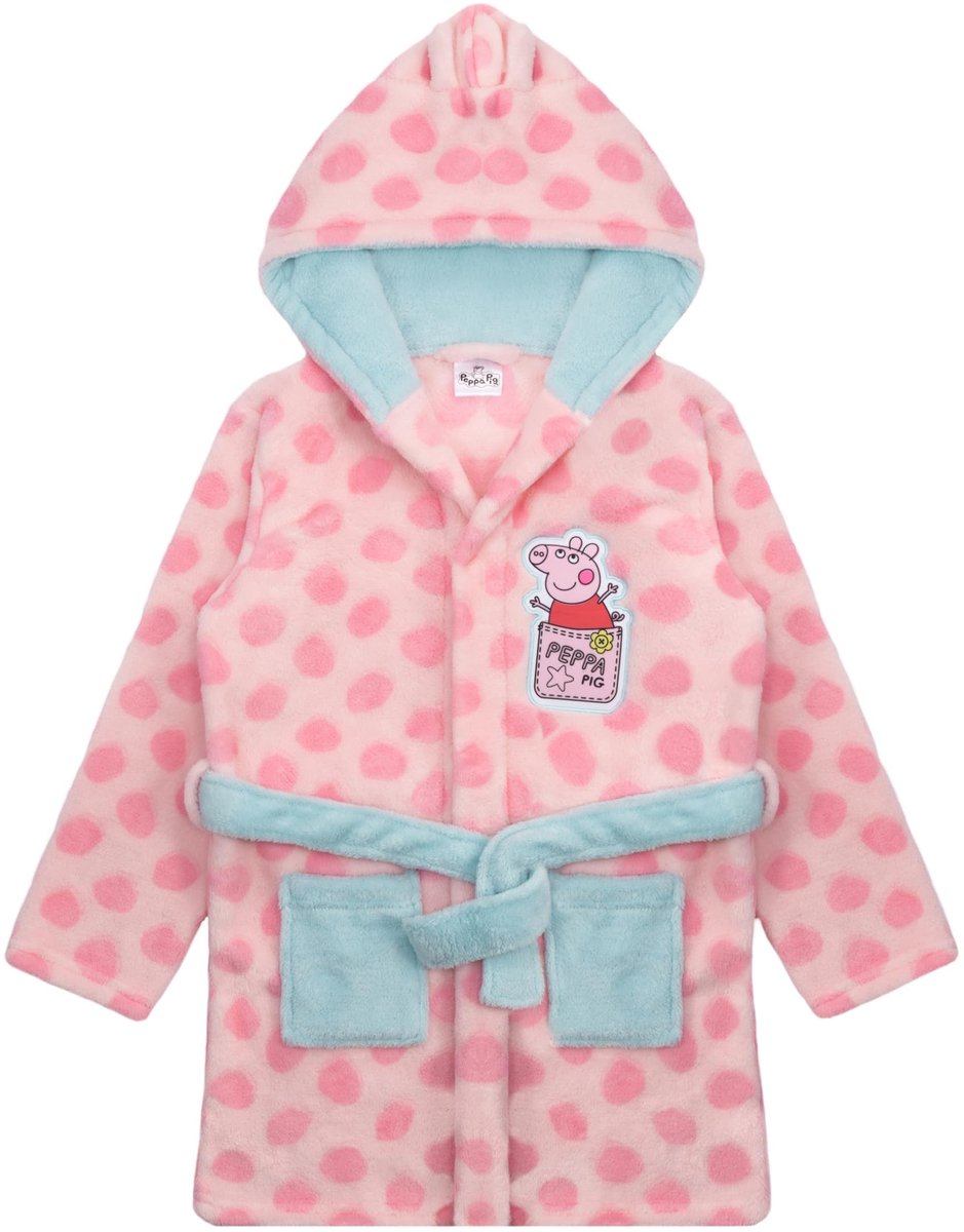 Peppa Pig Badjas - Fluffy Coral Fleece - Roze