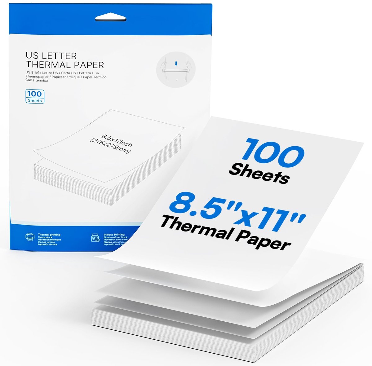 Thermisch Papier - 100 vellen - 21,6 x 27,9 cm