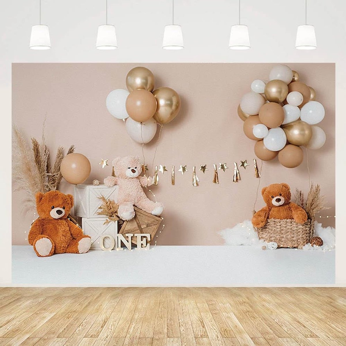 Fotobehang voor Jongens - 1e Verjaardag Bohemian Thema
