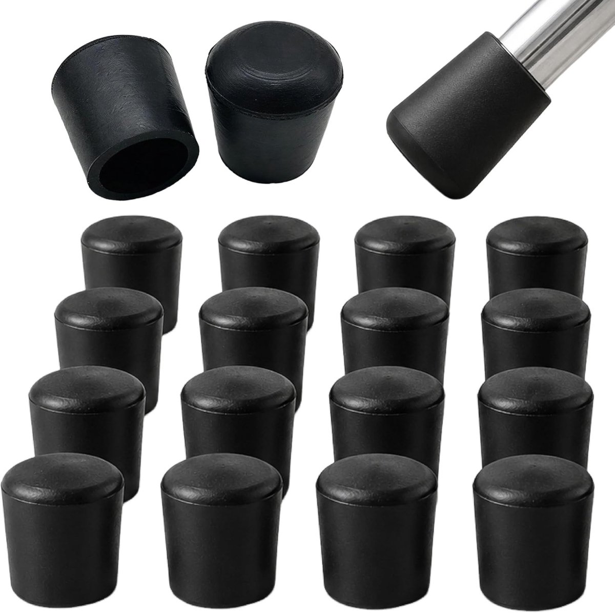 Ronde stoelpootjes voor vloerbescherming, 16 mm, 16 stuks, duurzaam, antislip, meubelaccessoires