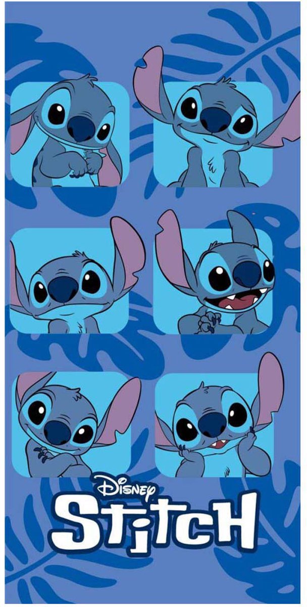 Lilo en Stitch Strandlaken Zes Portretten - 70 x 140 cm - Polyester