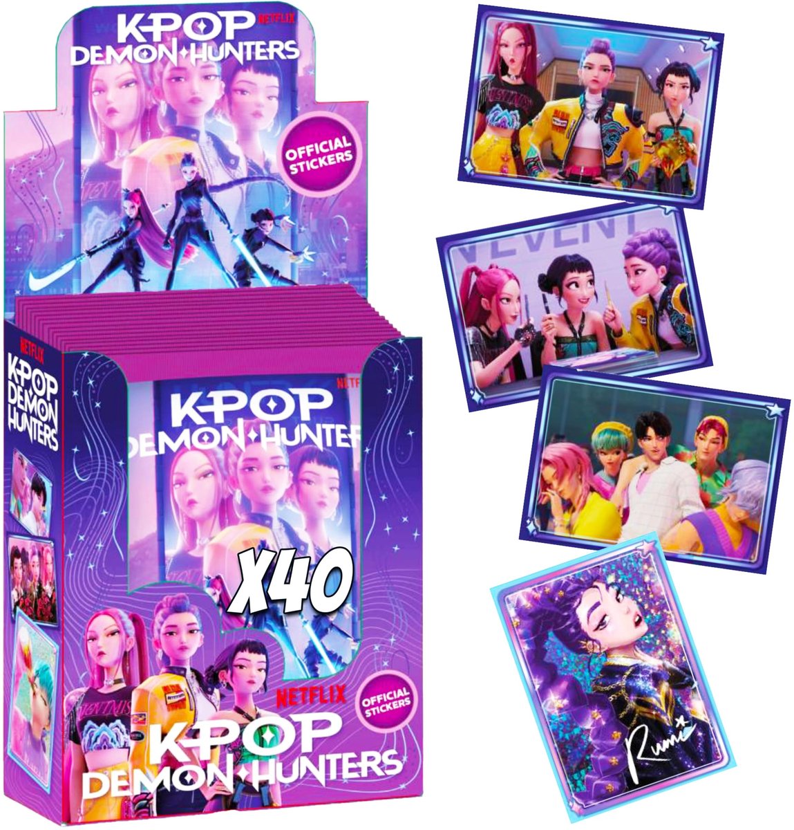 K-Pop Demon Hunters - Officiële Stickerset van 40 Packs