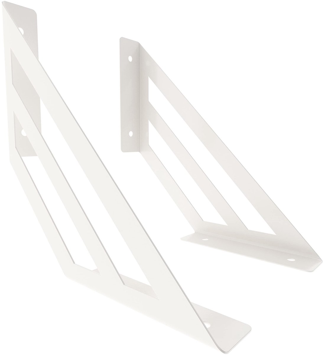 Stalen Wandbeugel voor Planken - Wit - 200x200mm