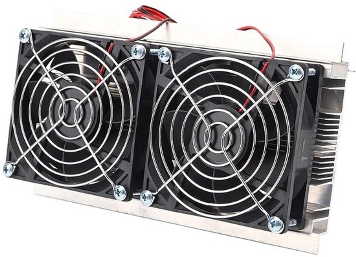 Dubbele Halfgeleiderkoeling - Koelsysteem Petbed - Kleine Ruimtes Koelen - Stille Werking - 200 x 120 x 100 mm - Aluminium