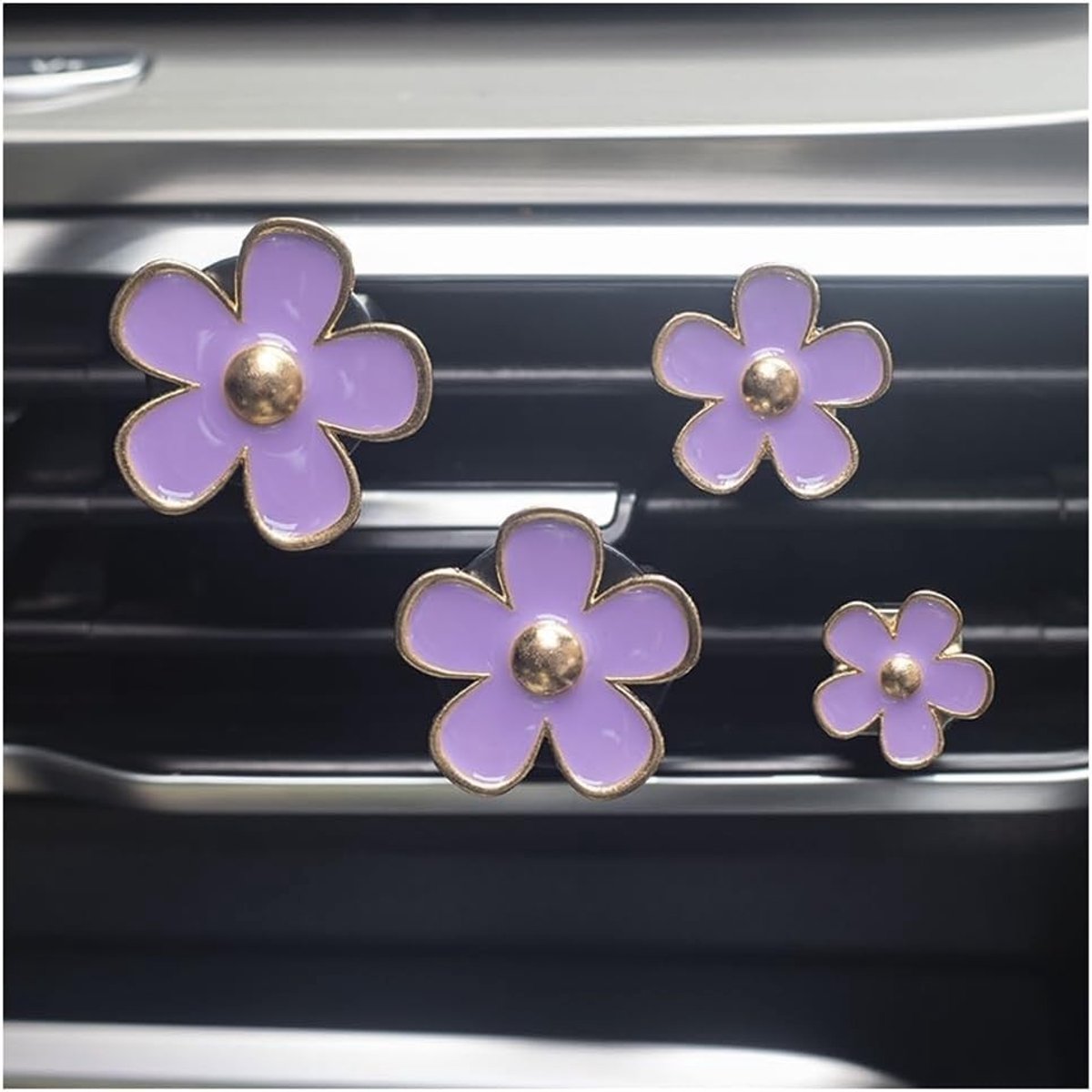 Aromatherapie Auto Luchtverfrisser Clip met Bloemen - 8 Stuks Geurige Decoratie voor Auto, Woonkamer en Kantoor