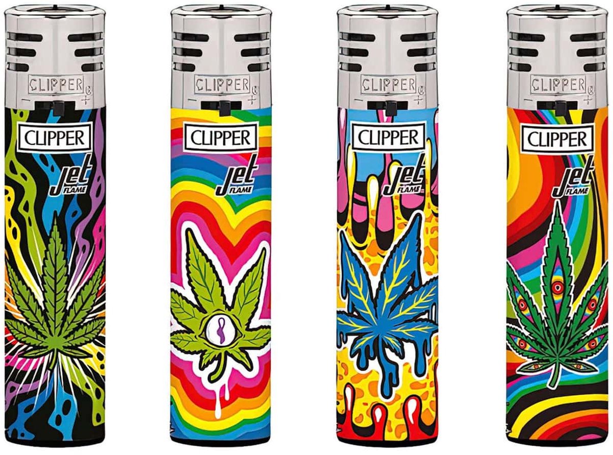 Clipper JetFlame CKJ11 Aanstekers “Mazed Leaves” (4 Stuks)