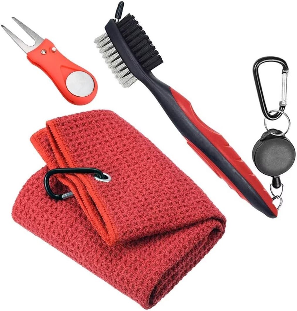Dubbelzijdige Golfclub Borstel en Groefreiniger Kit met Spike en Haak - Golfaccessoires voor Optimale Prestatie en Onderhoud van Putter en Wedge