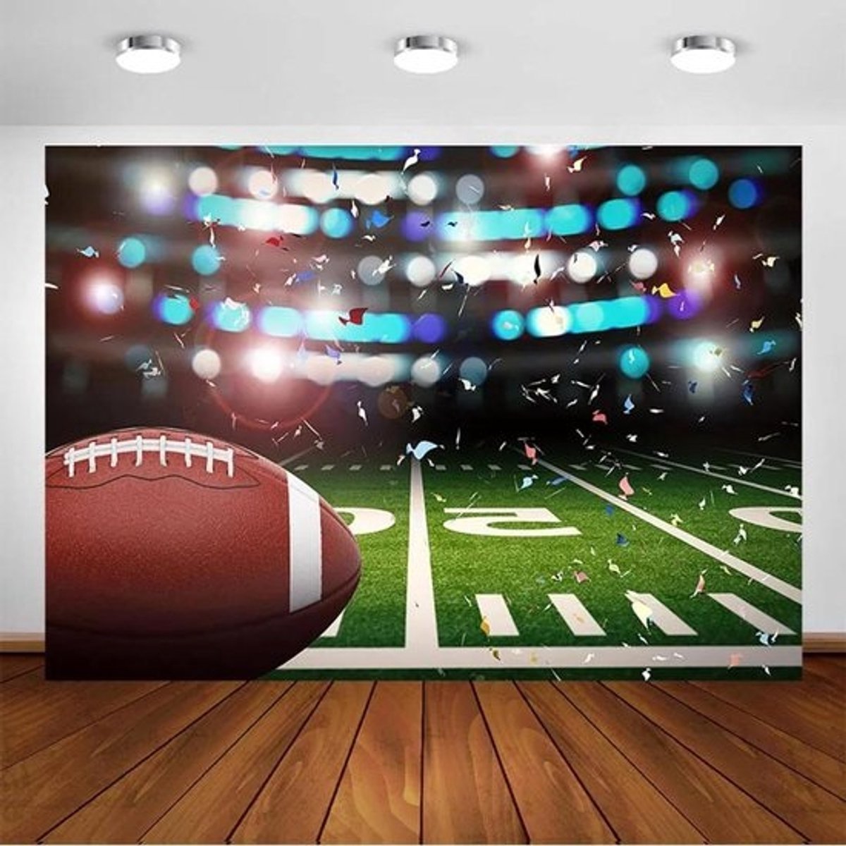 Achtergrond Doek - Fotografie Doek Decoratie Banner - Feest Decoratie - Realistische Details - 440x300CM - Voetbalveld