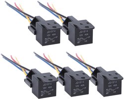 5-delige Auto Relay Set, Vijfbenige Automotive Relay voor Brandstofafsluiting en Stroomonderbreking, Universele Relay met Harnas voor Auto's