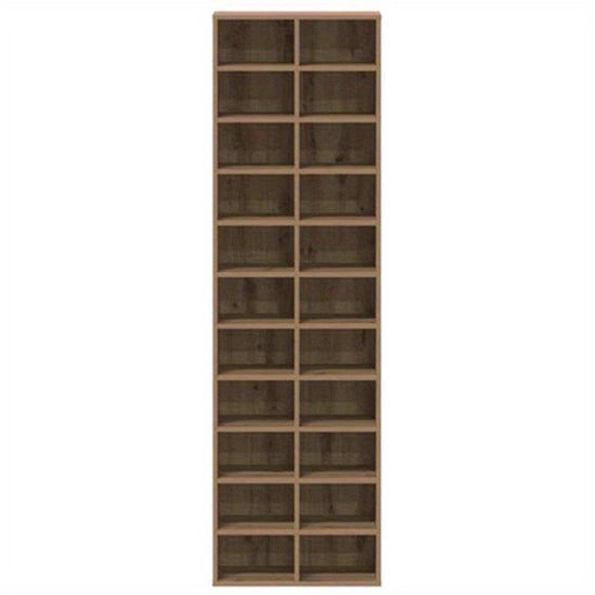 Schoenenkast – Schoenenmeubel – Schoenenrek – Schoenenopberger – Schoenenkastje – Massief Hout – Veelzijdige Compartimenten – Klassiek Design – 54x34x183 cm – Duurzaam Metalen Details