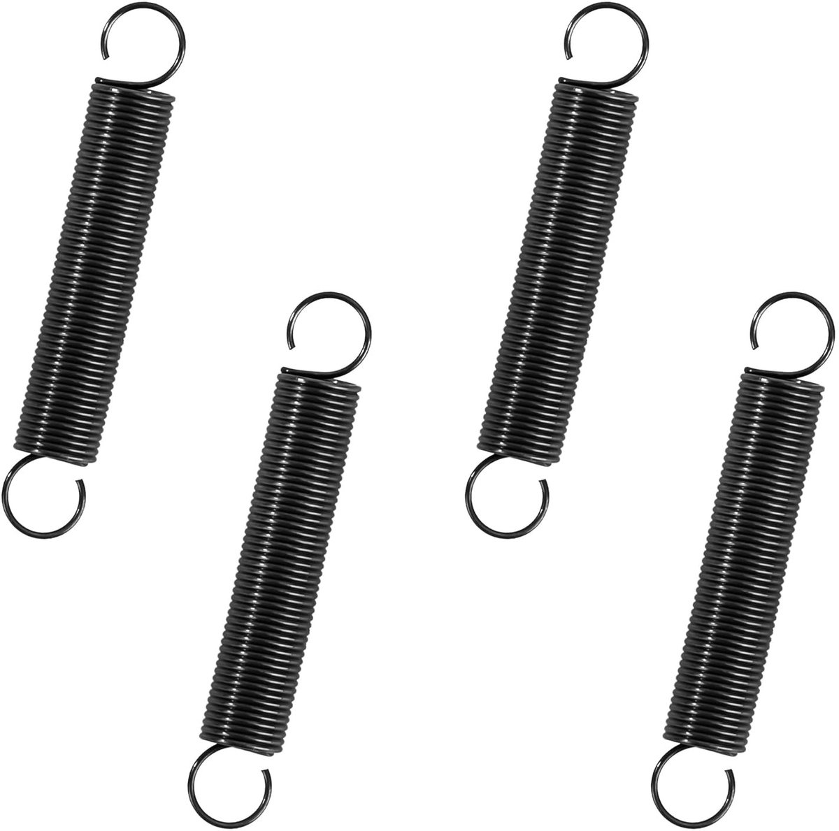 Verlengveren 25 mm, trekveren met haken, sterke pianodraadveer, buitendiameter 4 mm, draaddiameter 0,35 mm, 20 stuks voor diverse toepassingen