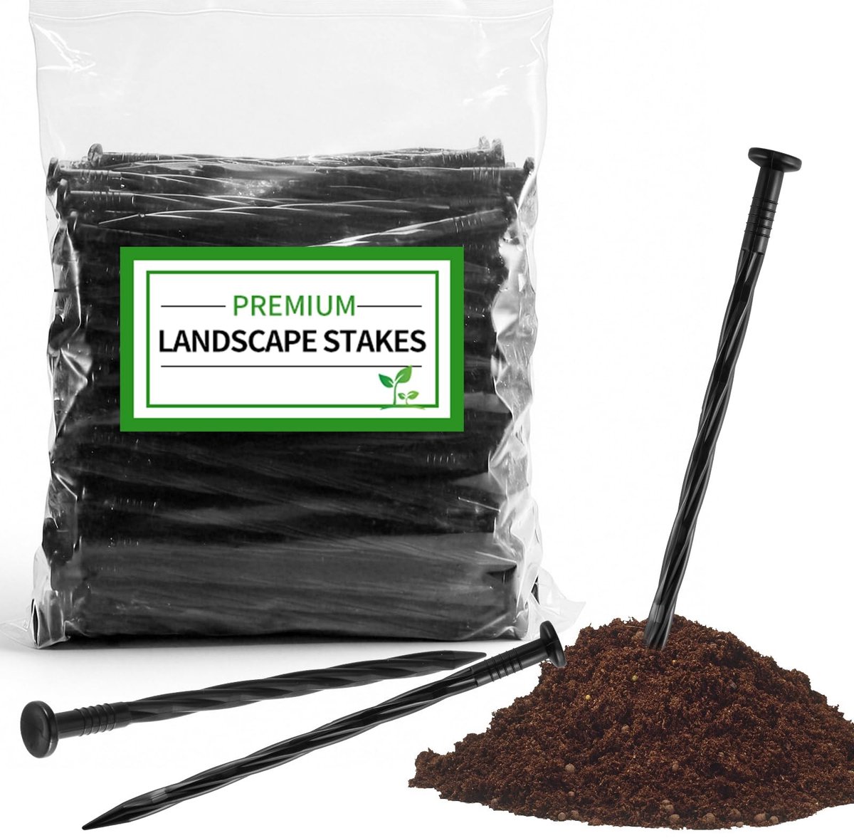 Plastic Landschapspennen - 60 Stuks - Zwart