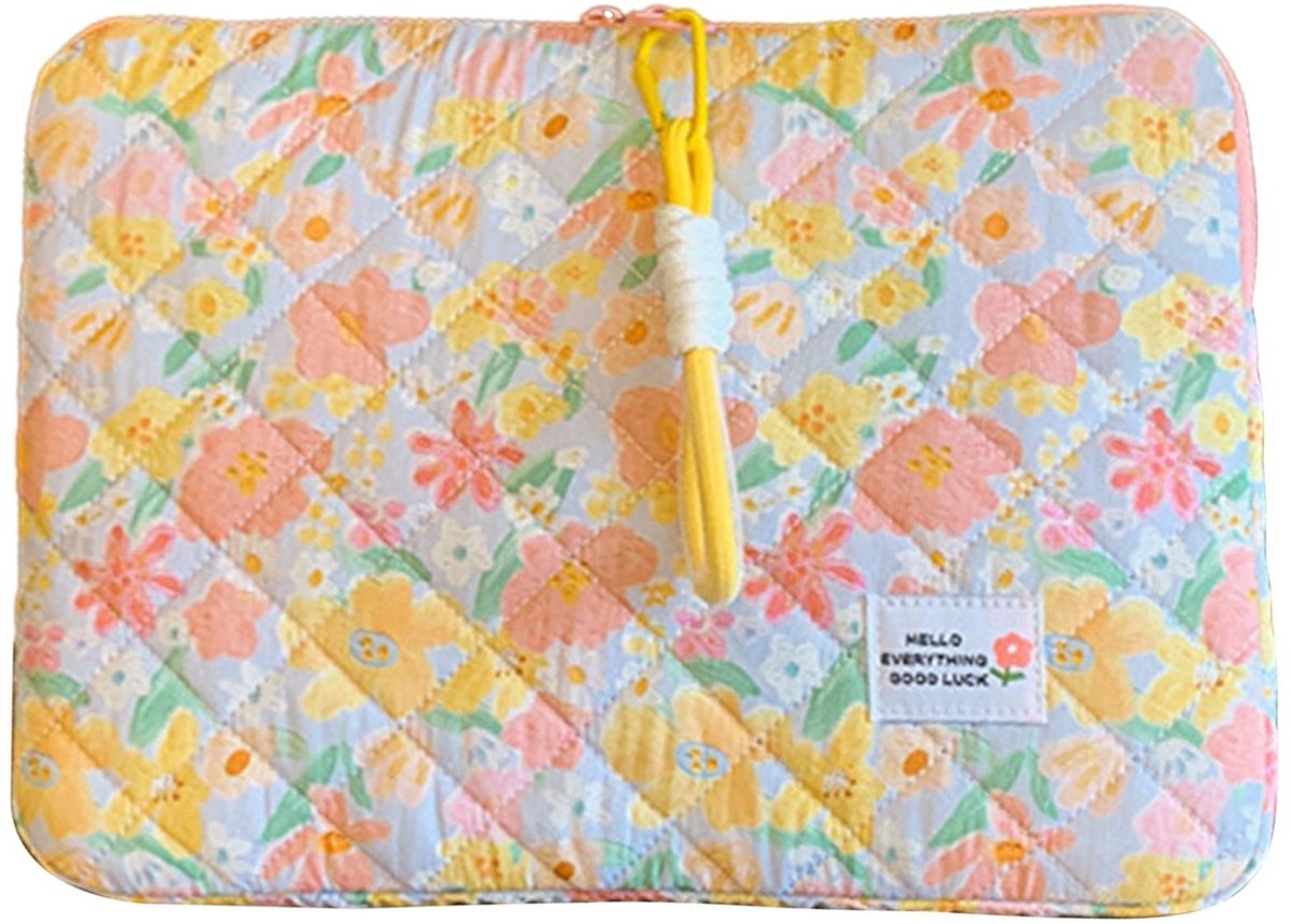 Laptop Sleeve - Floral Patroon - Geschikt voor 11/14/15 Inch