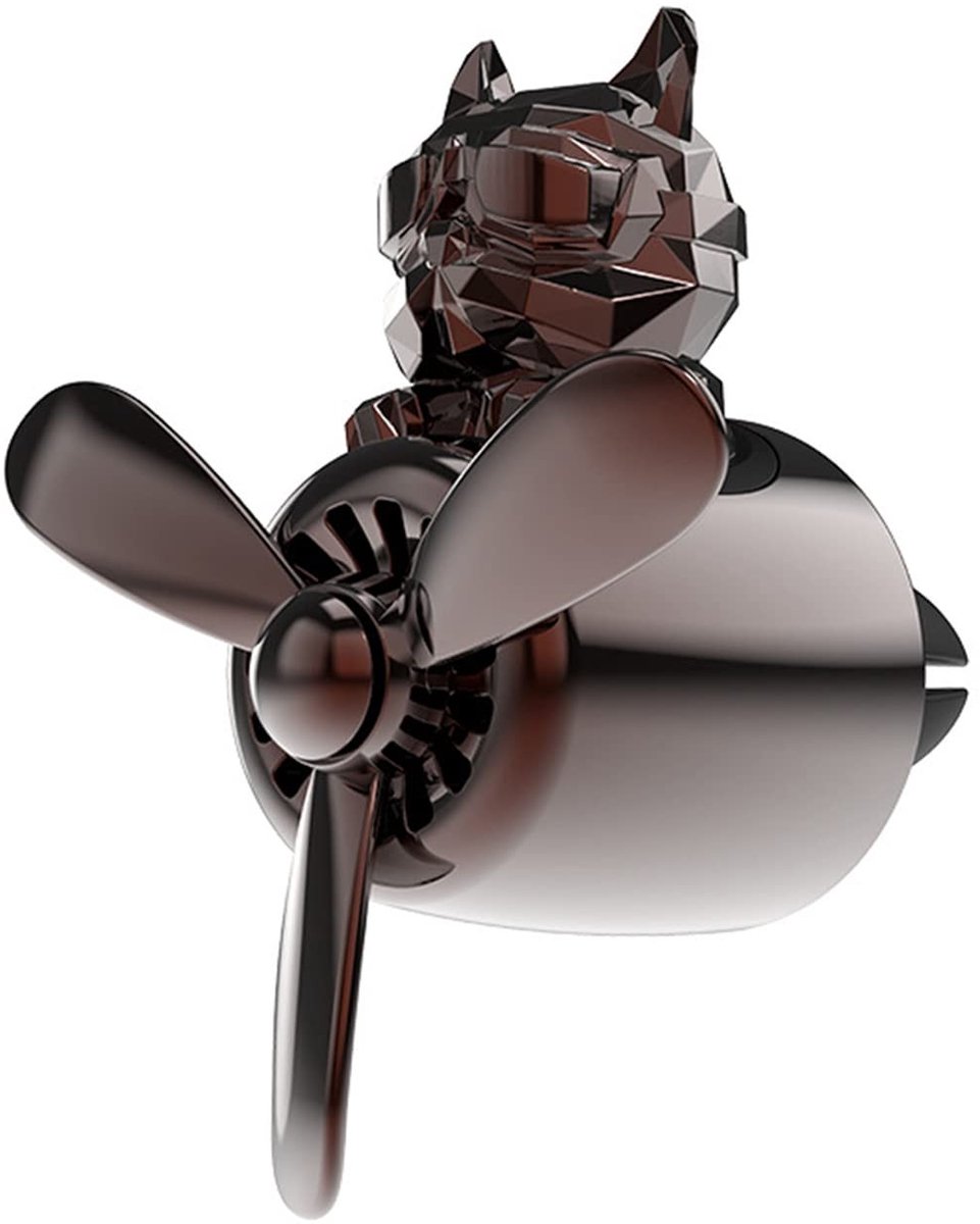 Auto Luchtverfrisser - Cartoon Zwarte Beer Piloot met 2 Aroma Diffusers - Schattige Diffuser