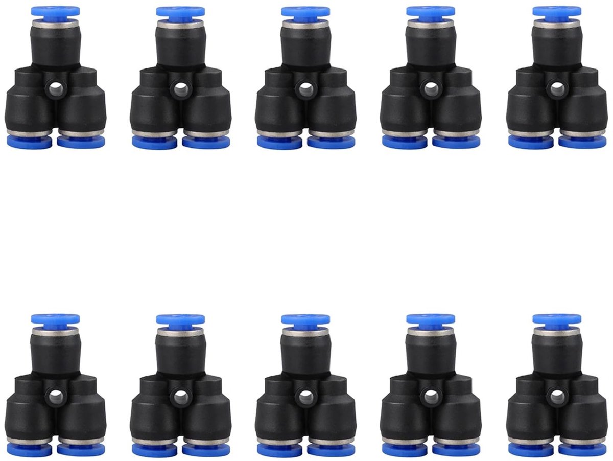 Y Splitter Push to Connect Fittingen - 10 Stuks van 8mm