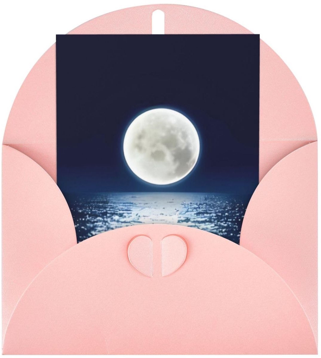 Wenskaarten Set - Volle Maan In Nacht Met Enveloppen