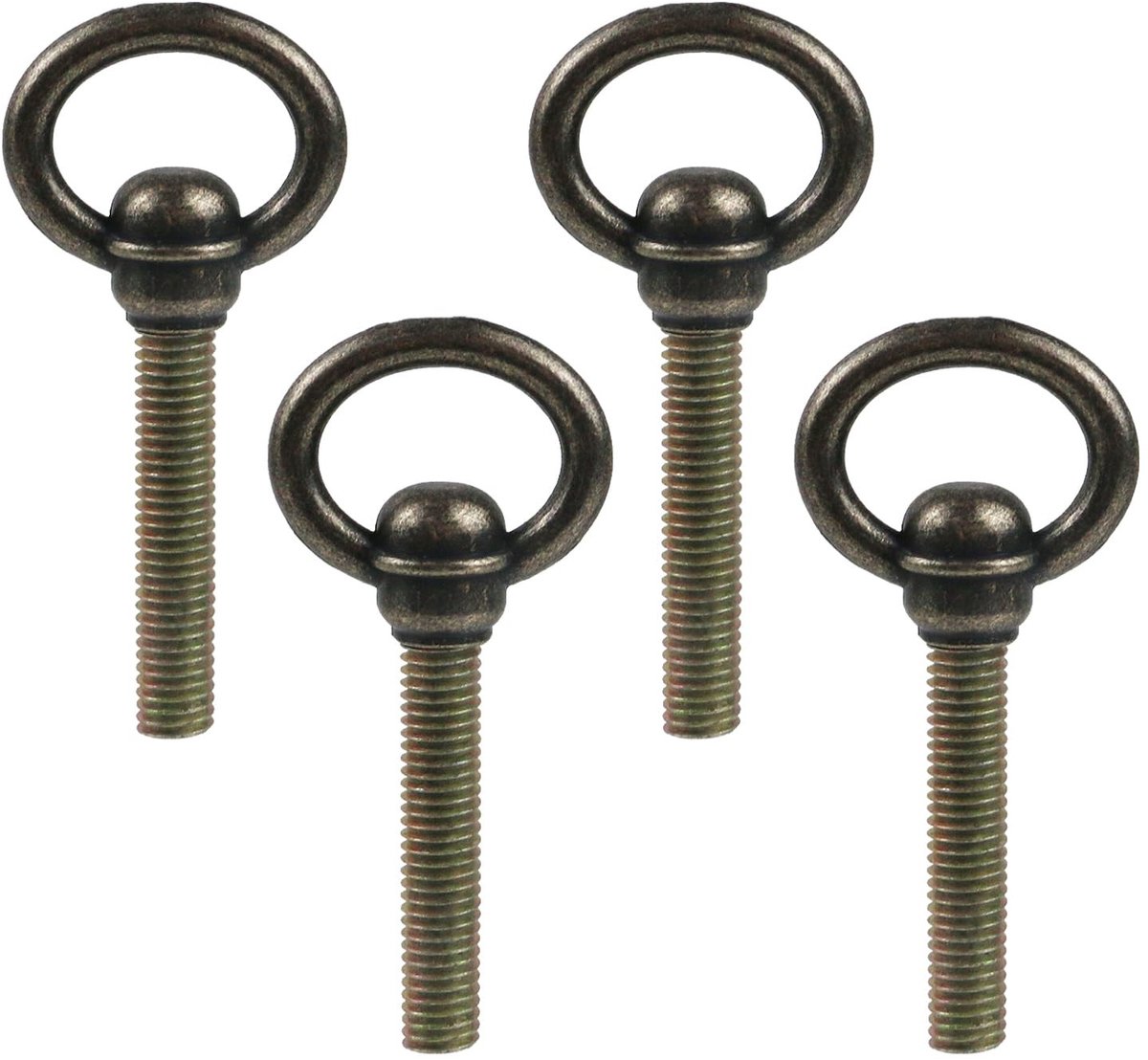Set van 4 Antieke Draaibare Spiegelschroeven - 7,5 cm Brons
