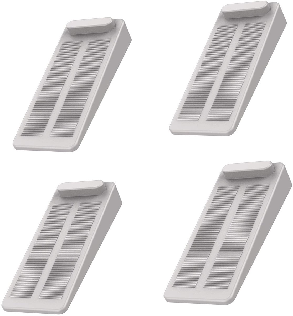 Rubber Deurstopper Wedge - Hoogte Verstelbaar - Lichtgrijs - 4 Stuks