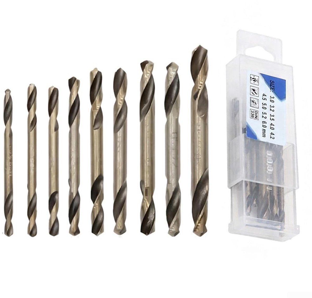 Dubbele End Boren Set - 9 stuks - 3-6 mm