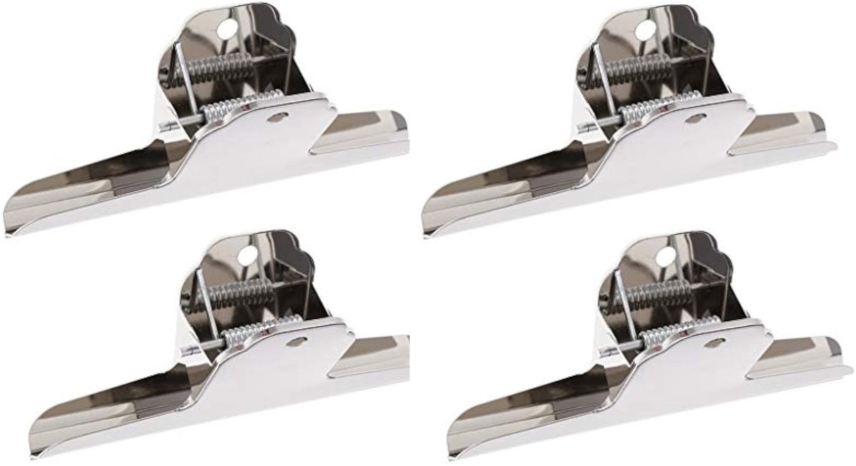 Grote Roestvrij Staal Binderclips - Set van 4 Stuks
