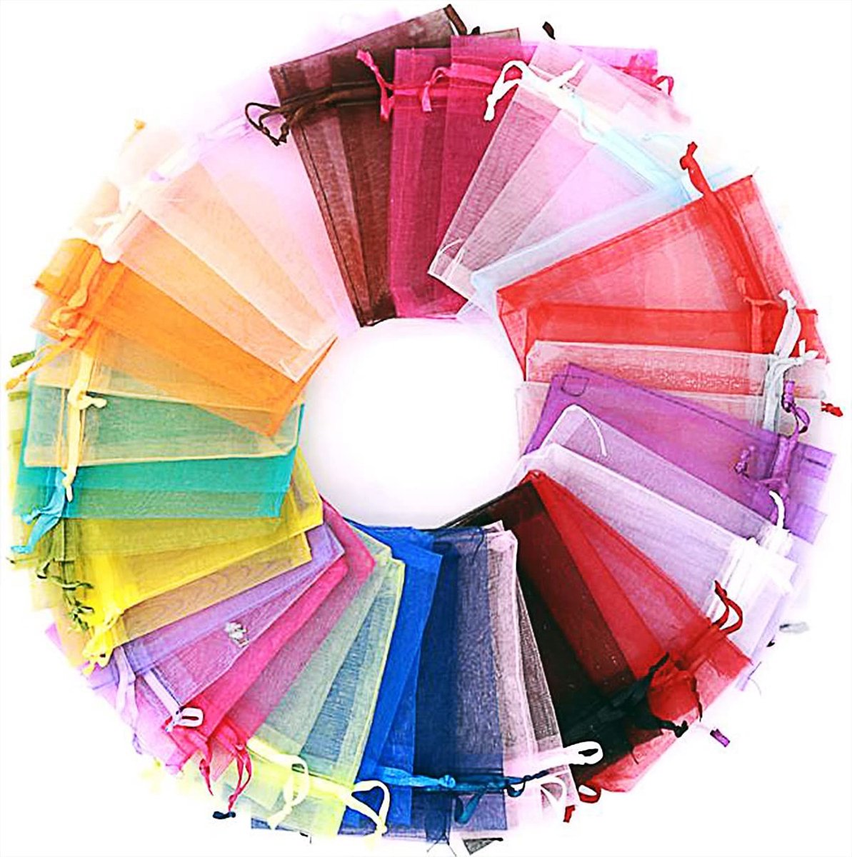 Organza Zakjes - 100 stuks - 10 x 15 cm - Multicolor
