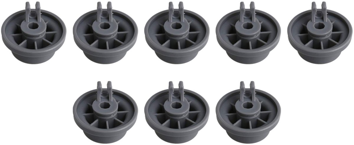 Vaatwasser Wielen Vervangingsset - 8 Stuks Grijs