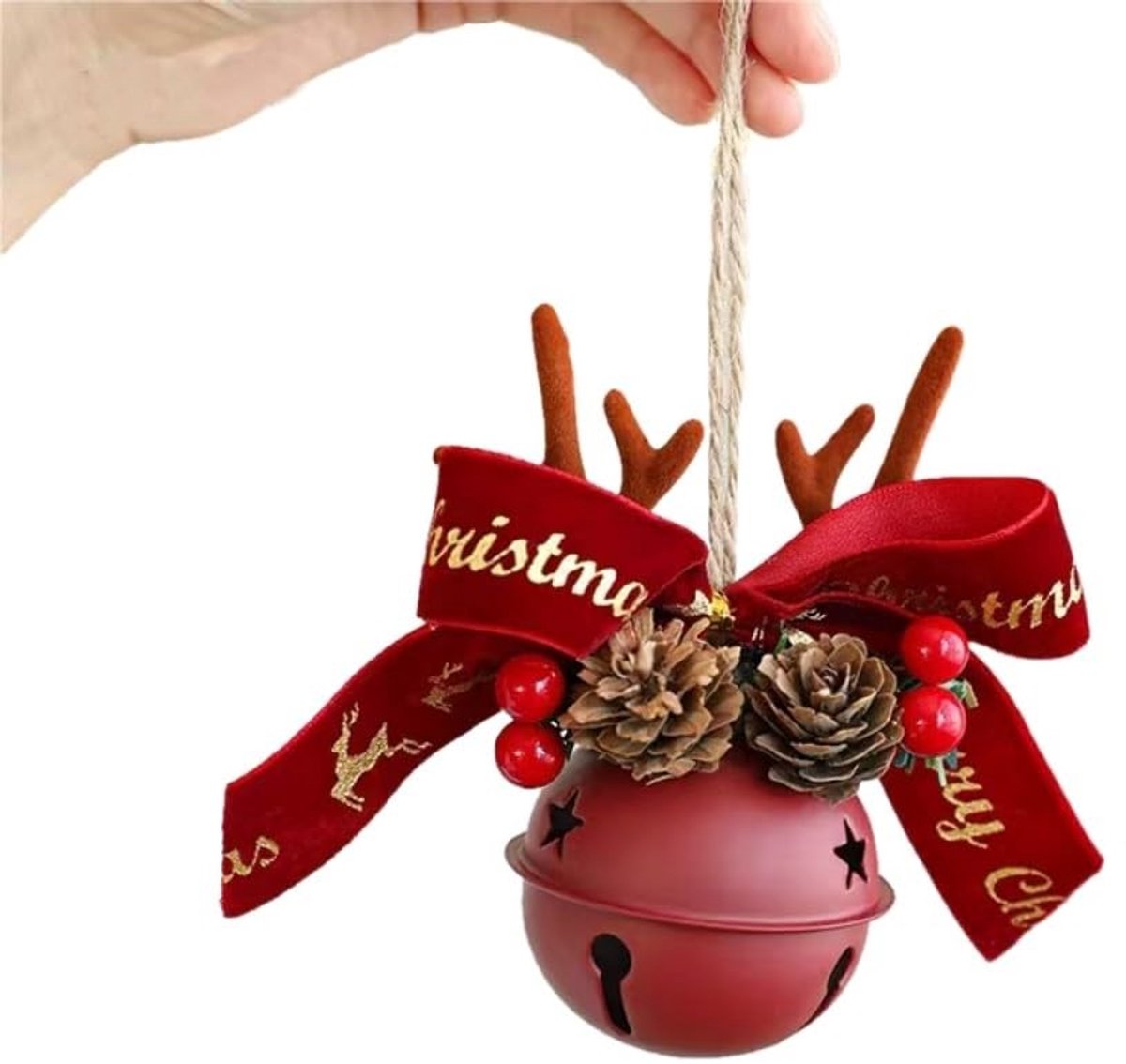 Kerst Opknoping Decor Set - Diverse herten, gewei, bel en boog ornamenten