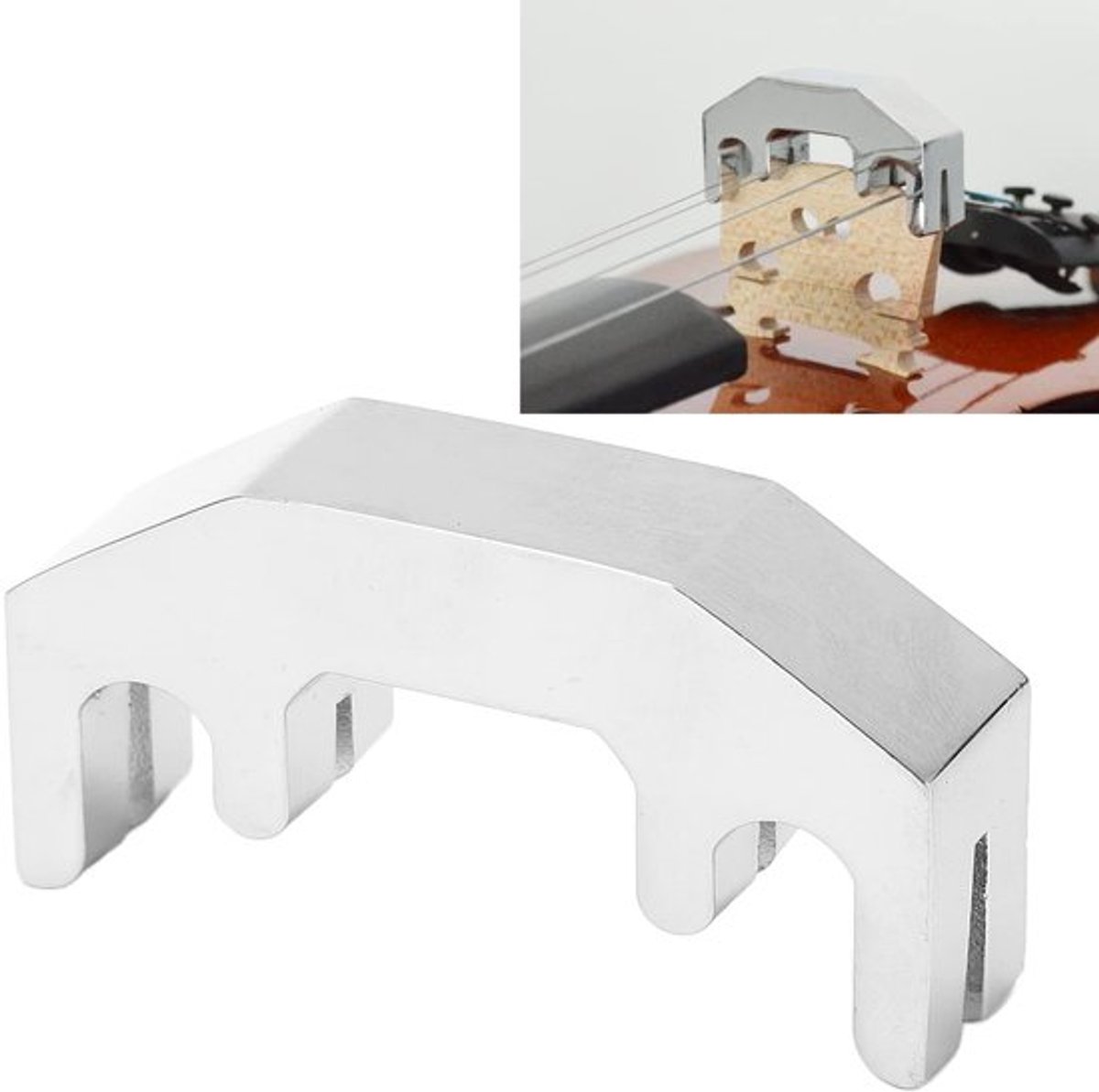 Zeynomax - Viooldemper - Metalen Viooldemper - Voor 1/2 4/4 Viool - Zilver