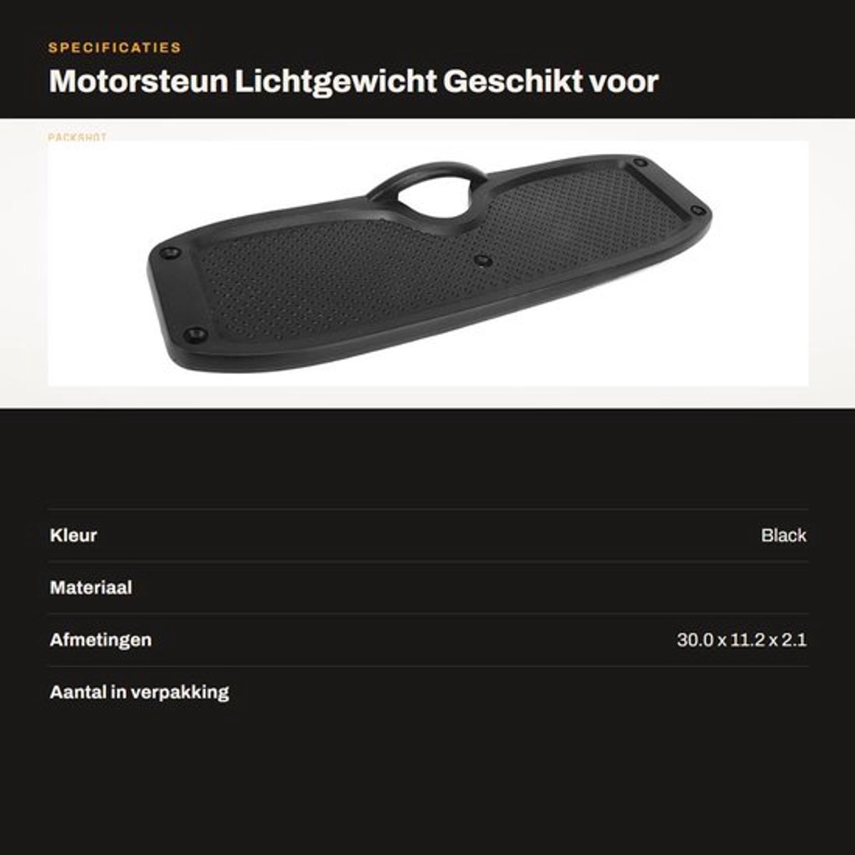 Dailygoods- Spiegelplaat Lichtgewicht PVC - Beugel - Motorsteun - Opblaasboot