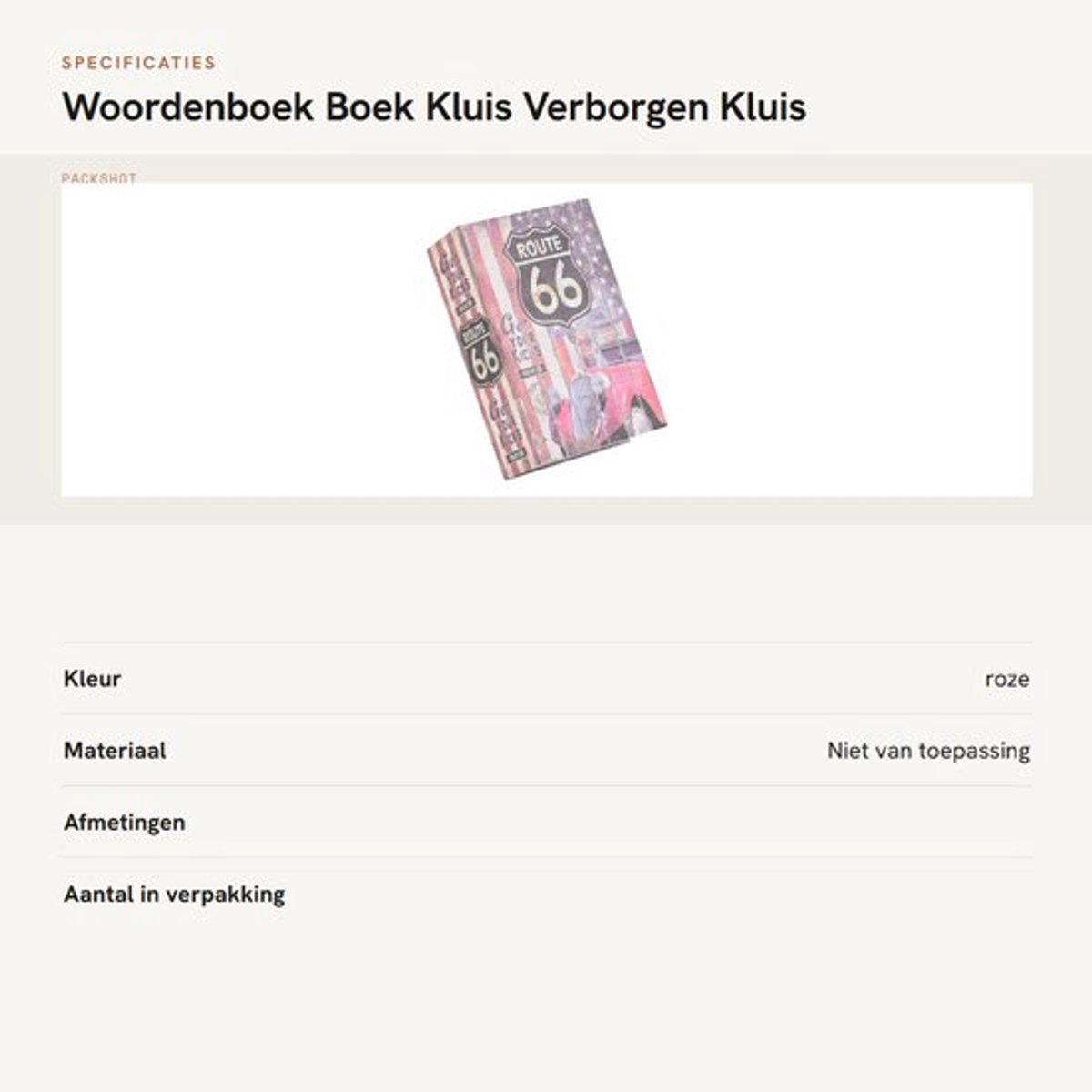 Dailygoods- Boekkluis Simulatie Uiterlijk - Verstevigd Metalen Constructie