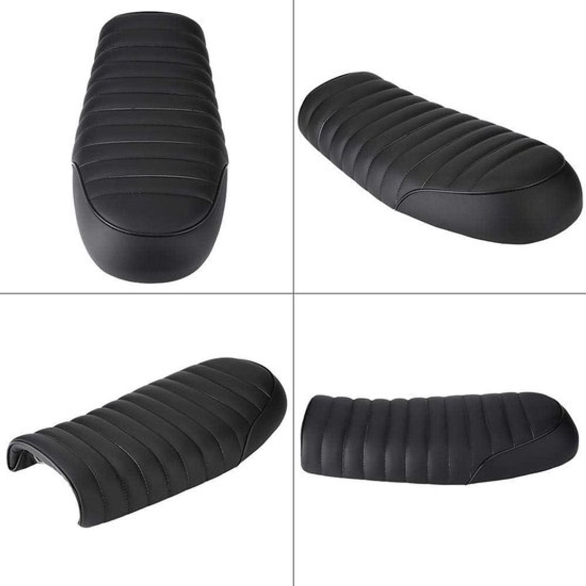 Allecto Plus - Motorstoelen van retro PU leer zadel voor Cg125 GN Cb200 Cb750
