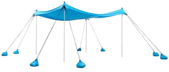 Miryx Strandtent - Zonnescherm voor Strand - Draagbare Strandluifel - Schaduwdoek - Windbestendige Canopy - UV-bescherming - Draagtas — afbeelding 3