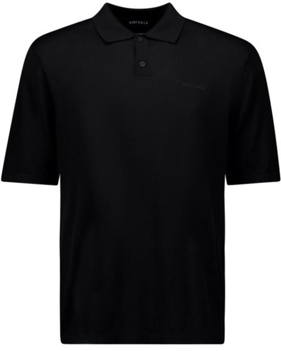 Knitted Polo Heren True Black L