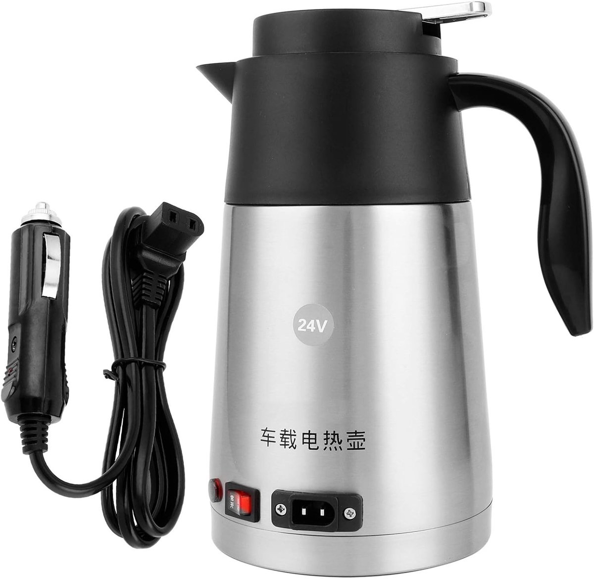 Elektrische Waterkoker - Roestvrijstaal - 1200 ml Capaciteit - Automatische Afsluitfunctie - Voor Auto en Thuis