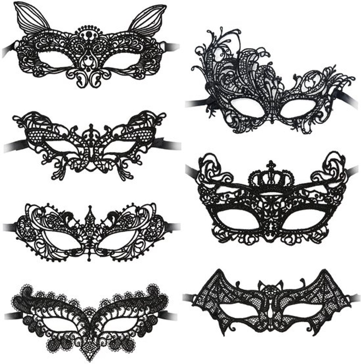 MTTProducts -Sexy Lace Venetian Mask - Elegante Uitstraling