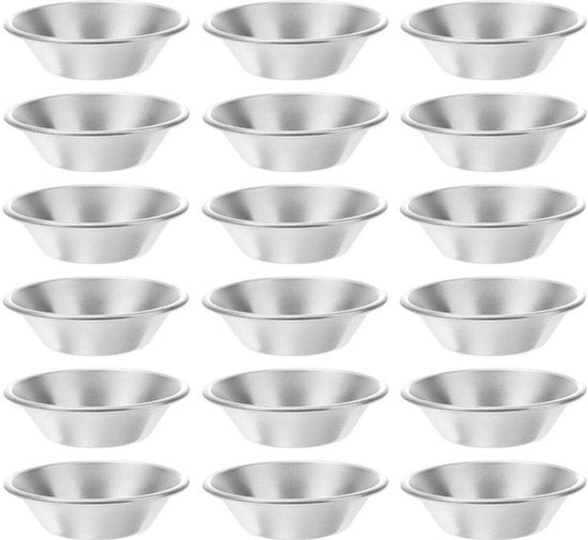 Dailygoody - Eiertaart Mallen - Mini Taart Pannen - Ovenbestendig - Zilver - Muffin