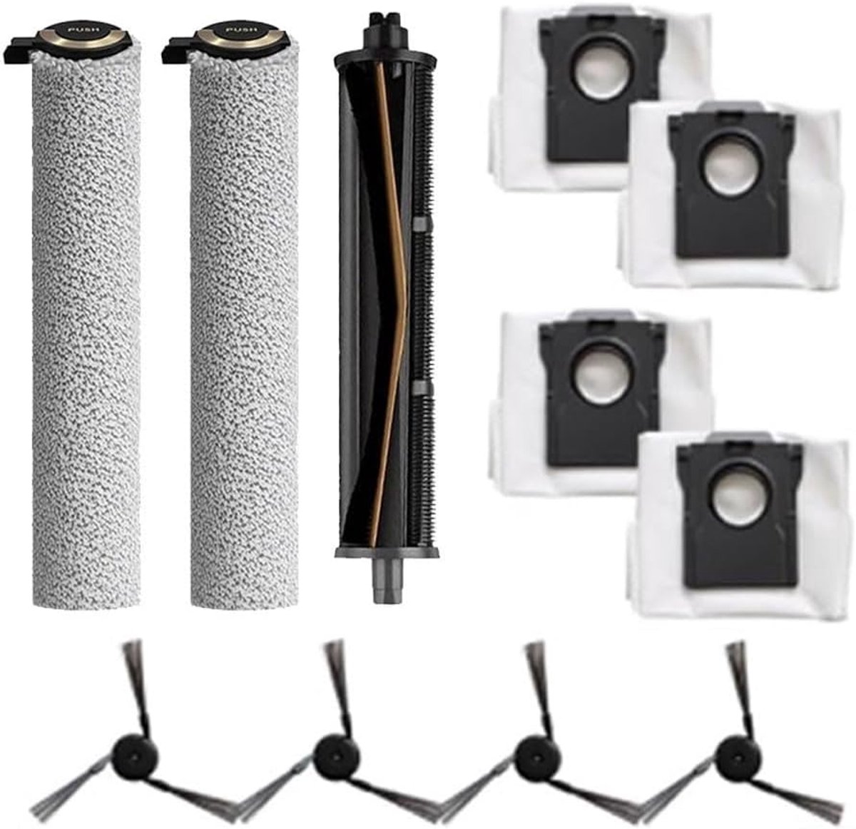 Stofzuiger Accessoires Set - Vervangende Onderdelen - Robot Reiniging - Herbruikbare Doeken - 11 Stuks - Grijs