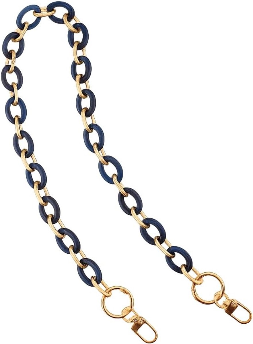 40 cm gouden ketting, acrylhars, vervangende metalen strap, zakketting voor mobiele telefoons en handtassen, ideaal voor DIY projecten en accessoires