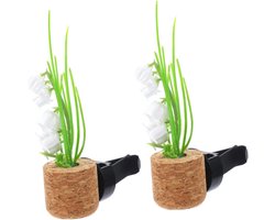 Aromatherapie Auto Vent Clip - Luchtverfrisser Clips - Auto Interieur Verfrissen - Decoratief Plant Design - 8x6.5x2.3 cm - Groen