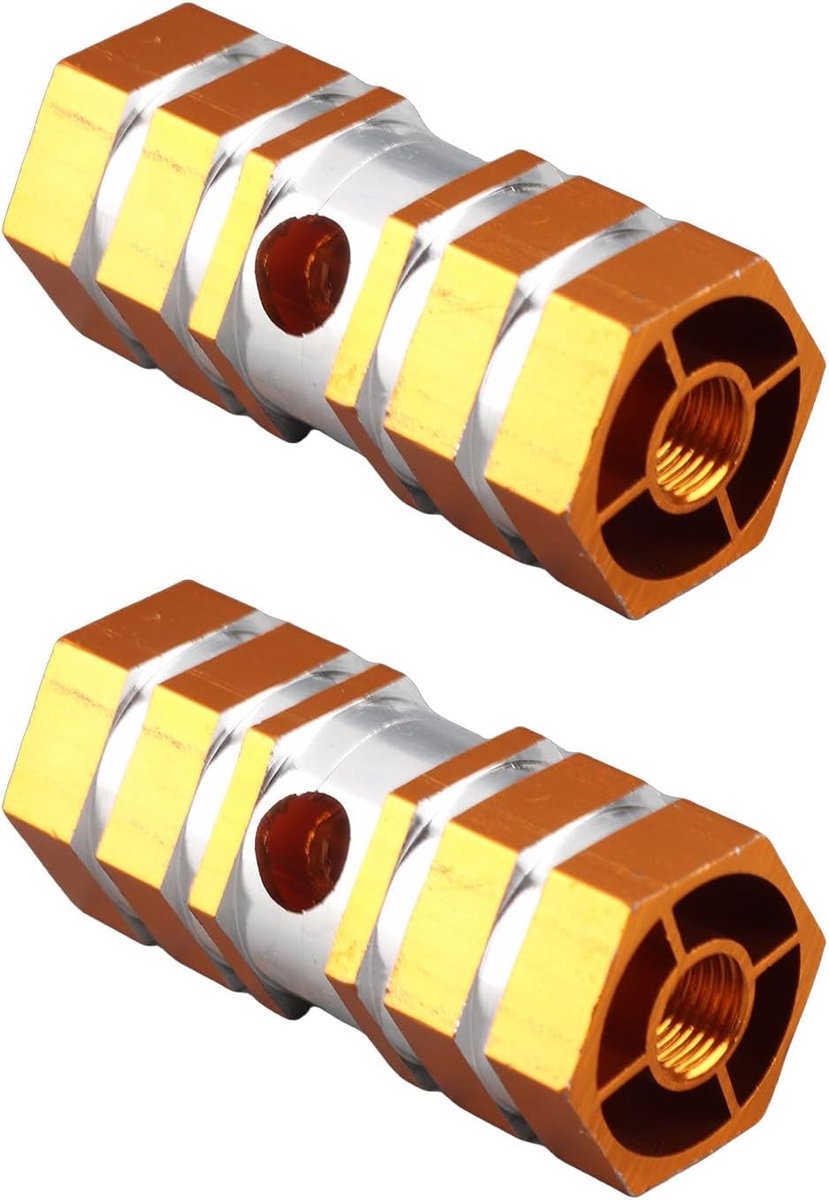 Fietspedalen As Voetsteunen - Achterpedalen Fiets - Mountainbiken - Antislip Aluminium - 6 cm - Goud