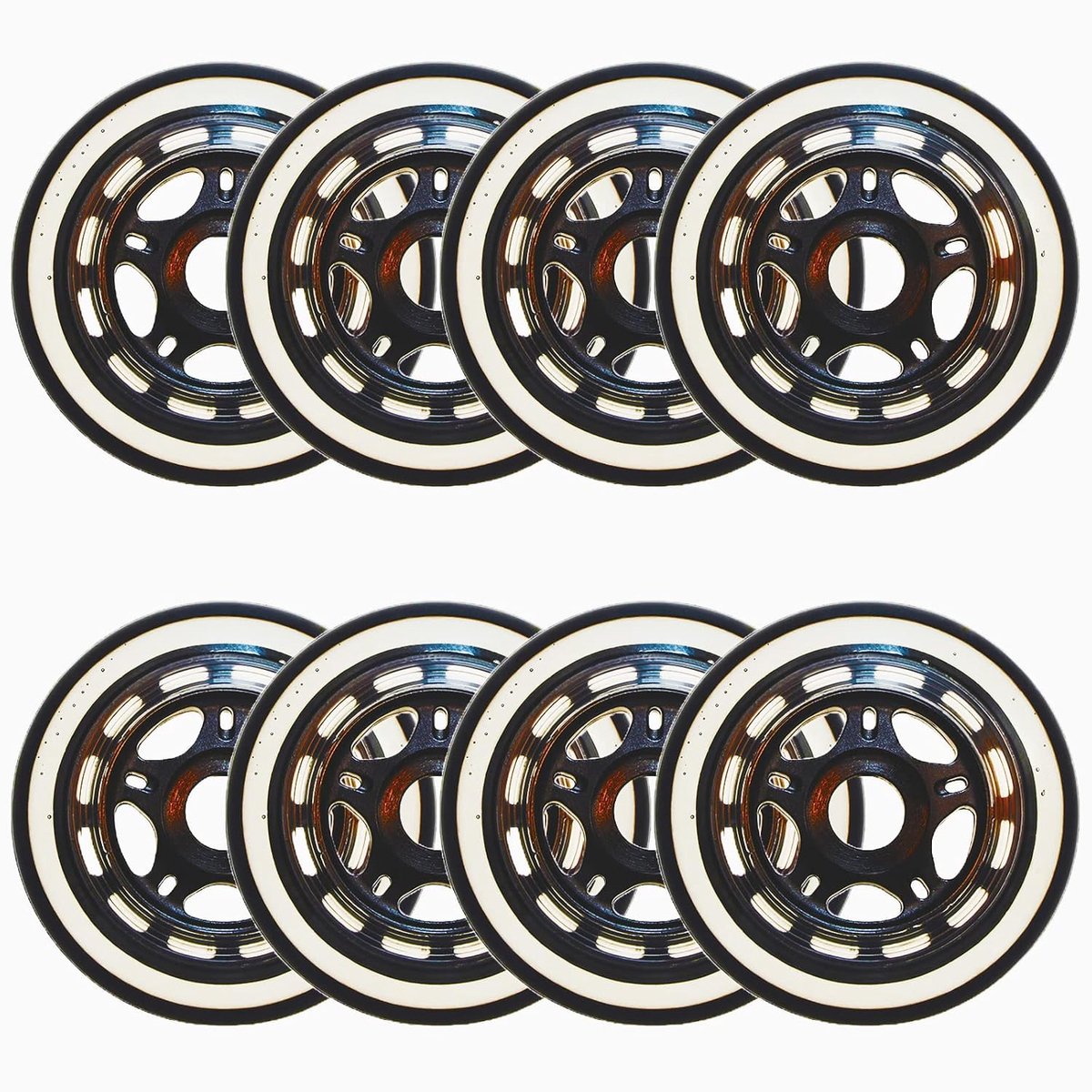 Inline Skate Wielen Vervangende Wielen Recreatief Skaten Slijtvast PU Materiaal 76mm Diameter