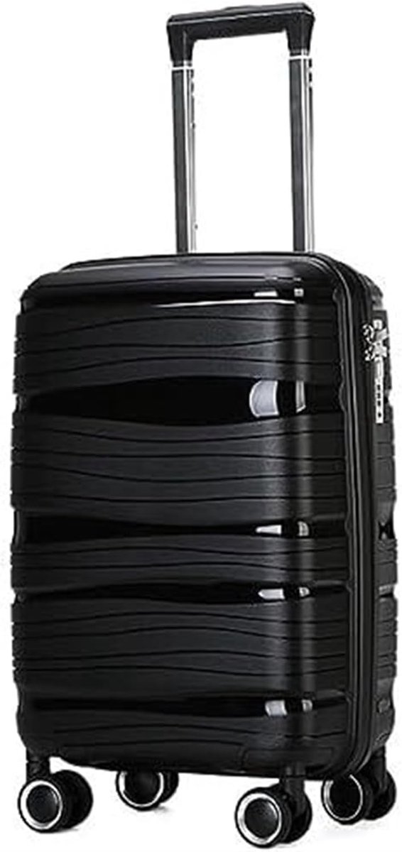 Reiskoffer Trolley - Handbagage Koffer - Weekend Weg - 360 Graden Wielen - 28 Inch - Zwart