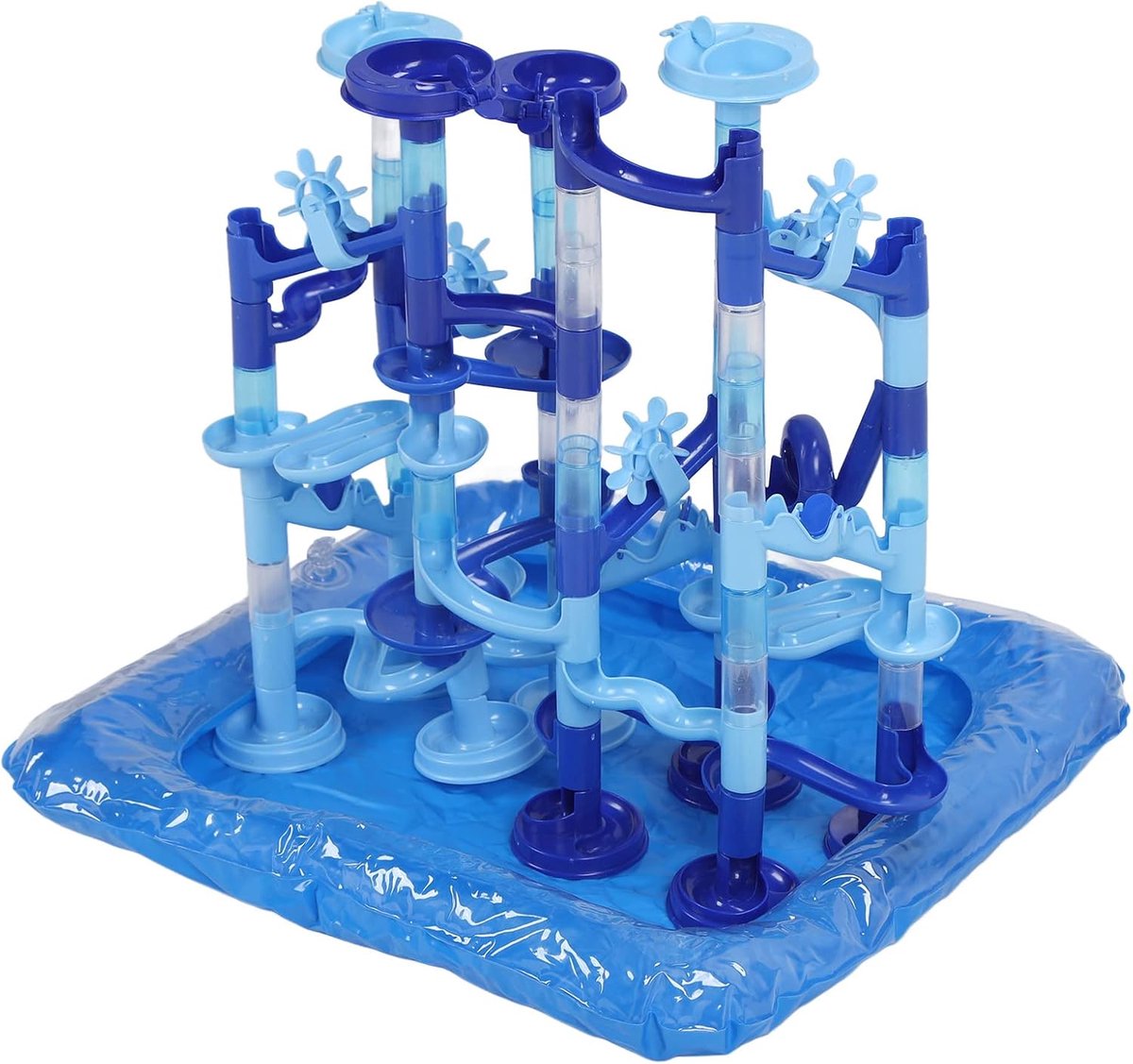 Knikkerbaan Set - Water Speelgoed - Creatief Bouwen - Leerzaam Plezier - 75 Accessoires - Blauw
