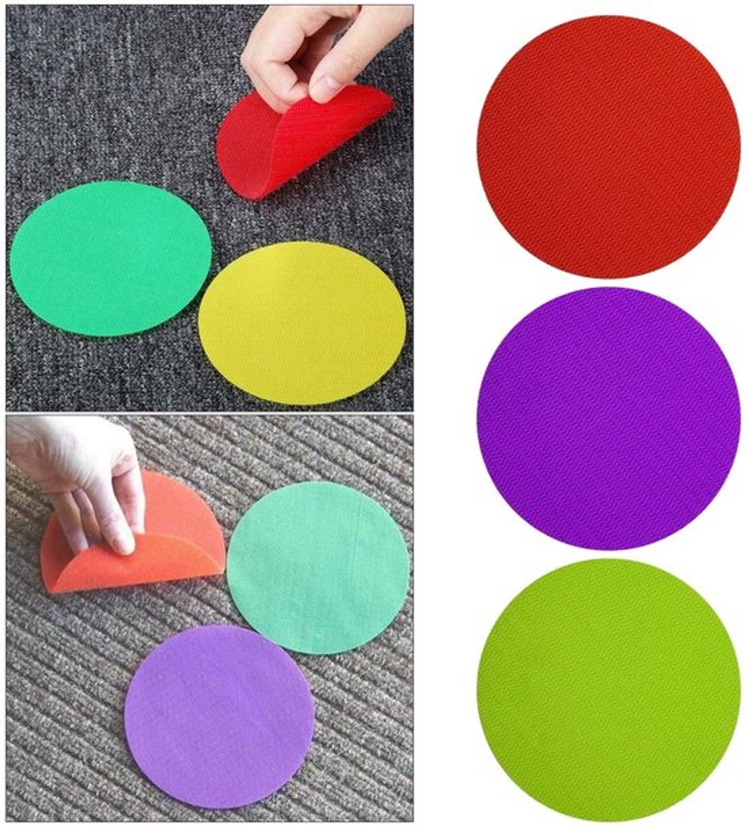 Dailygoods- Vloermarkering 60 Stuks - Ronde Nylon Cirkels - Anti-slip - Duurzaam