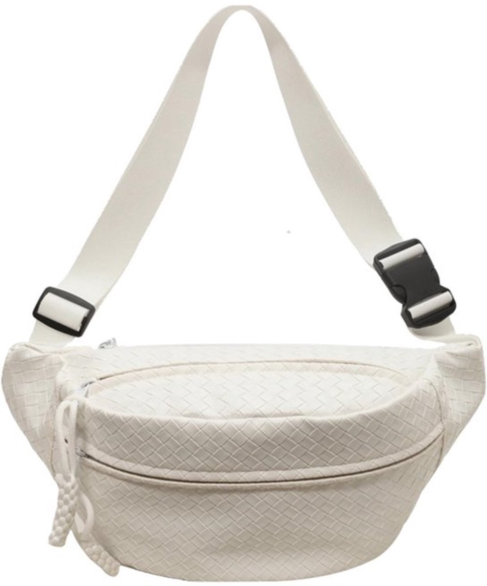 NTHProducts - Half moon bag - Crossbody bag - PU leather - Crème - Dumpling design
